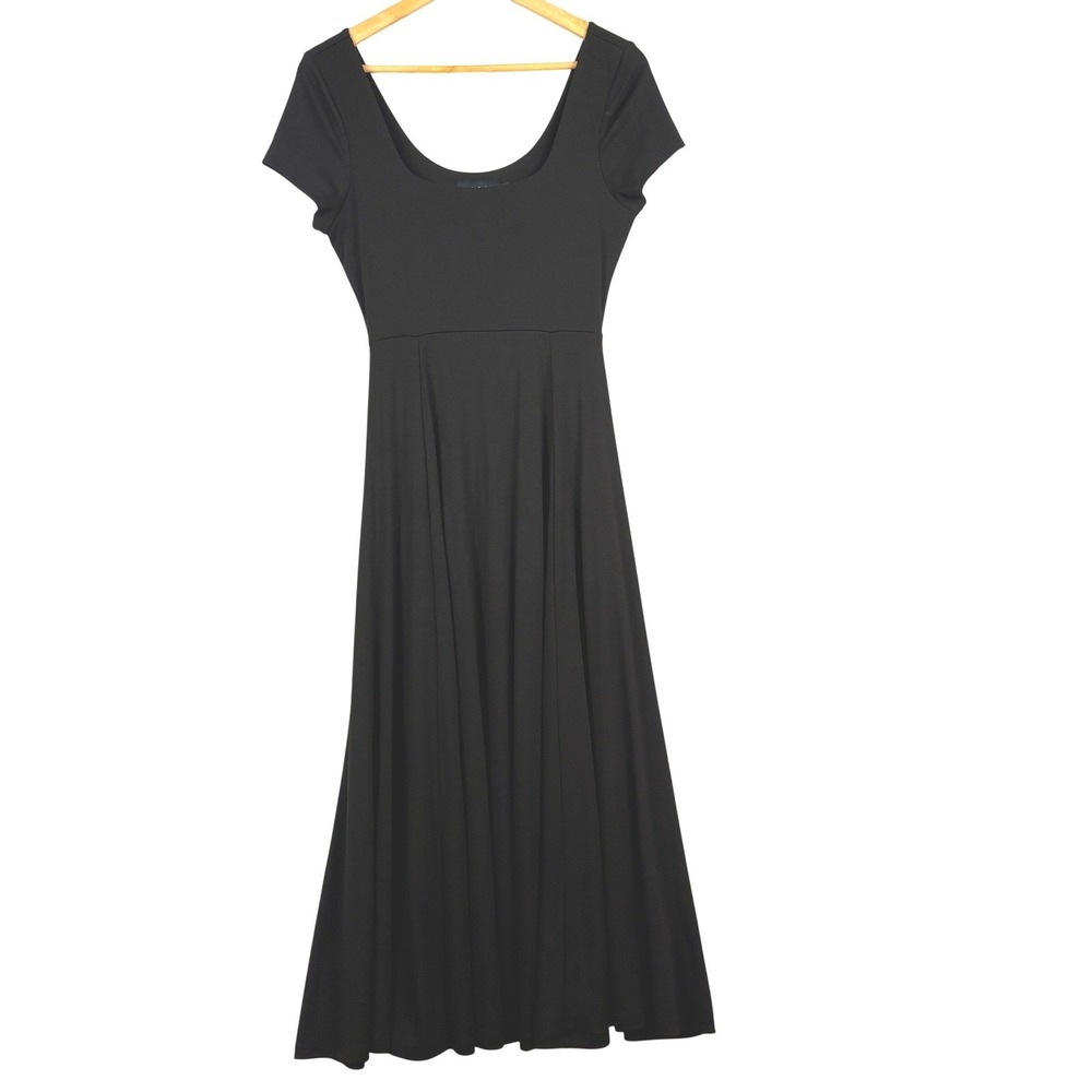 Hatch Short Sleeve Fit Flare Maternity Midi Stretch Dress Sz 2 Day/Night Capsule - Picture 2 of 14